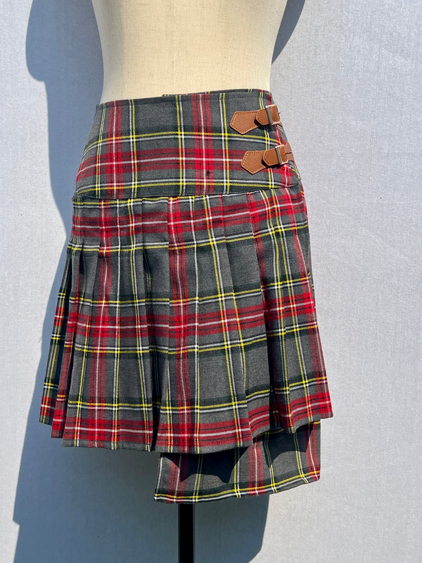 Grey Tartan Skirt