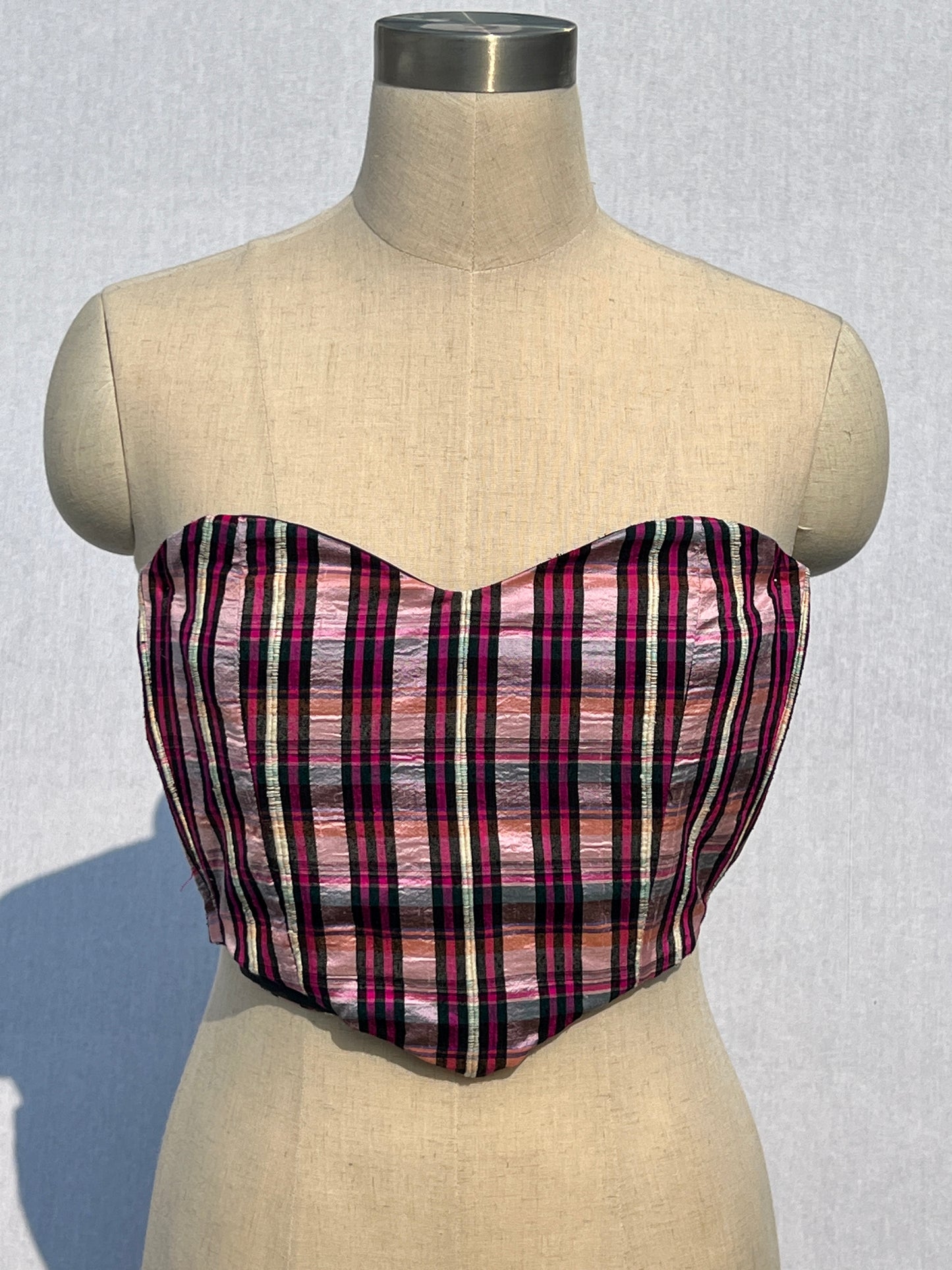 Pink Tartan Corset