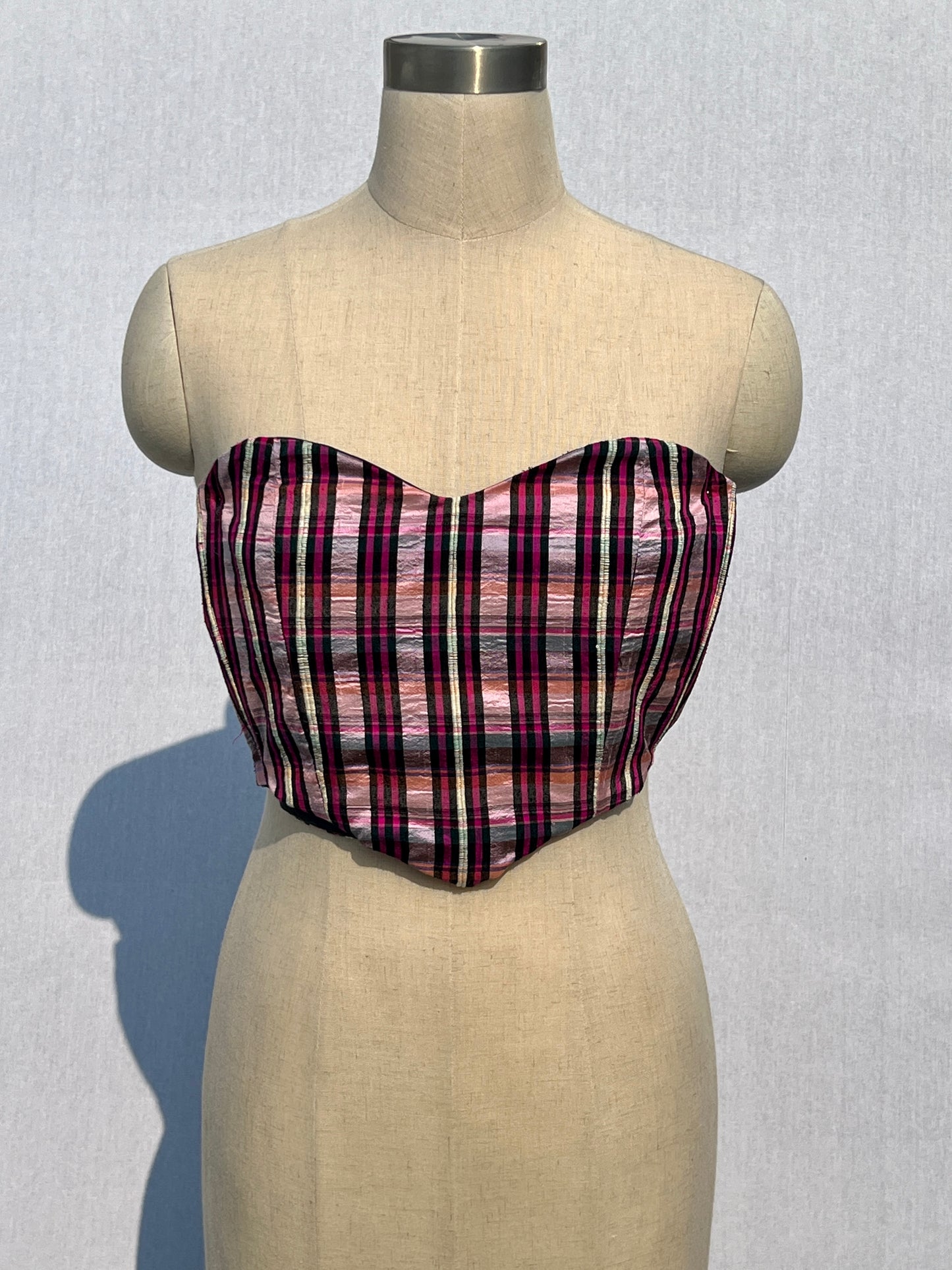 Pink Tartan Corset
