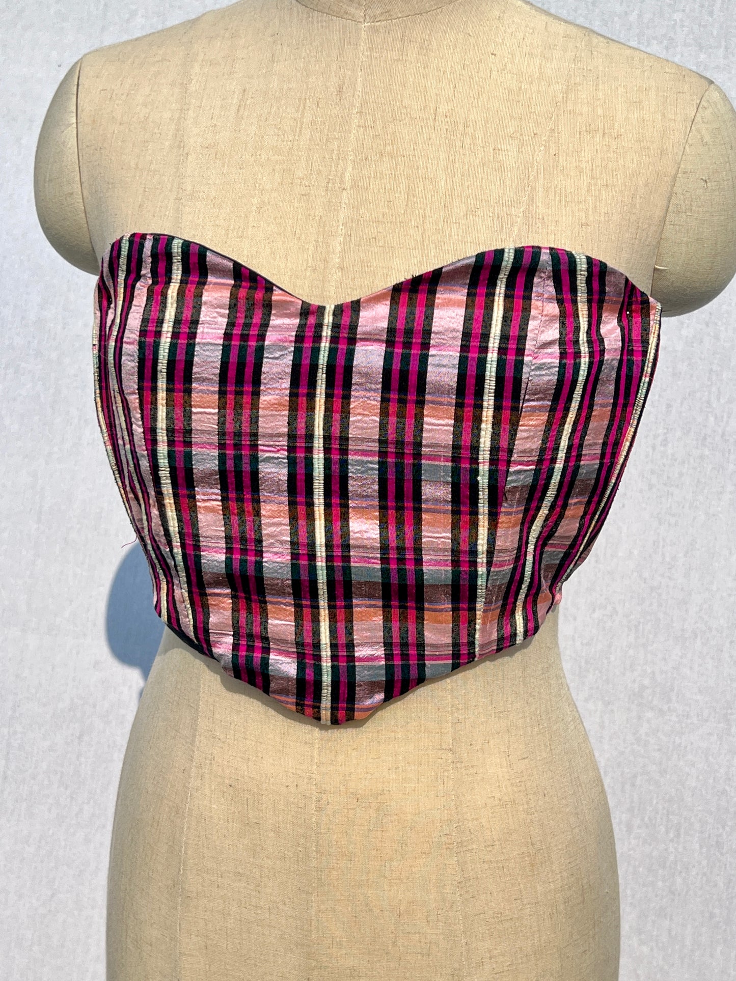 Pink Tartan Corset