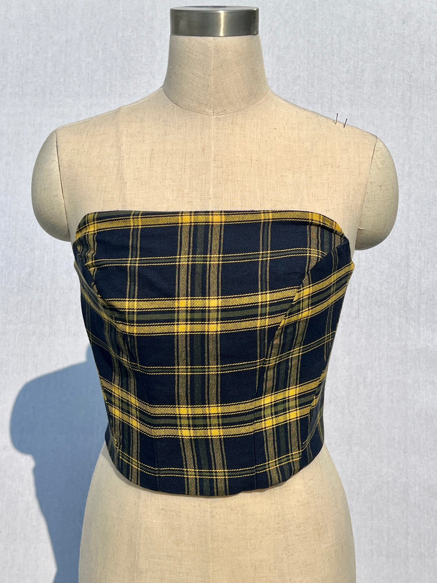 Yellow Tartan Corset