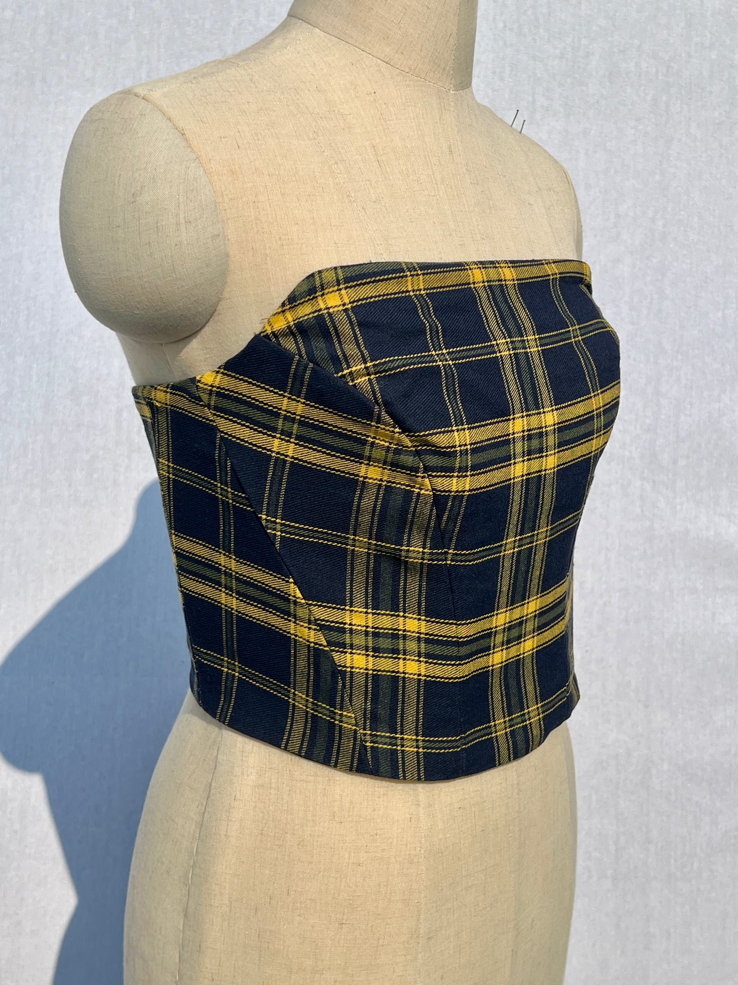 Yellow Tartan Corset