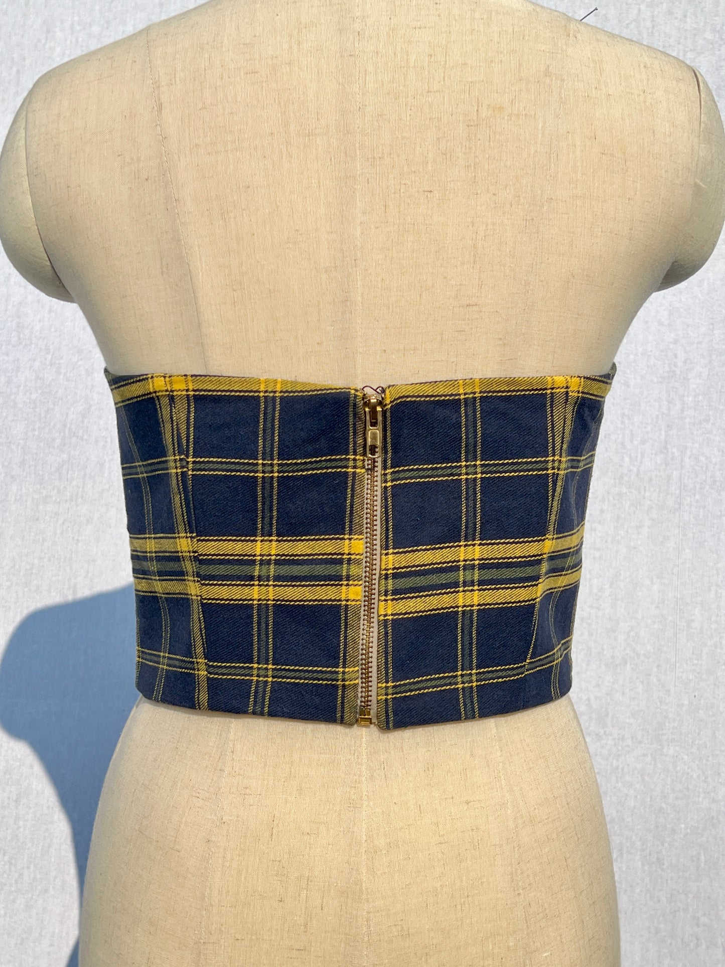 Yellow Tartan Corset