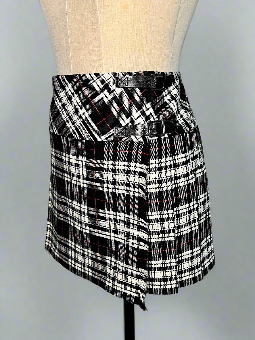 B&W Tartan Skirt