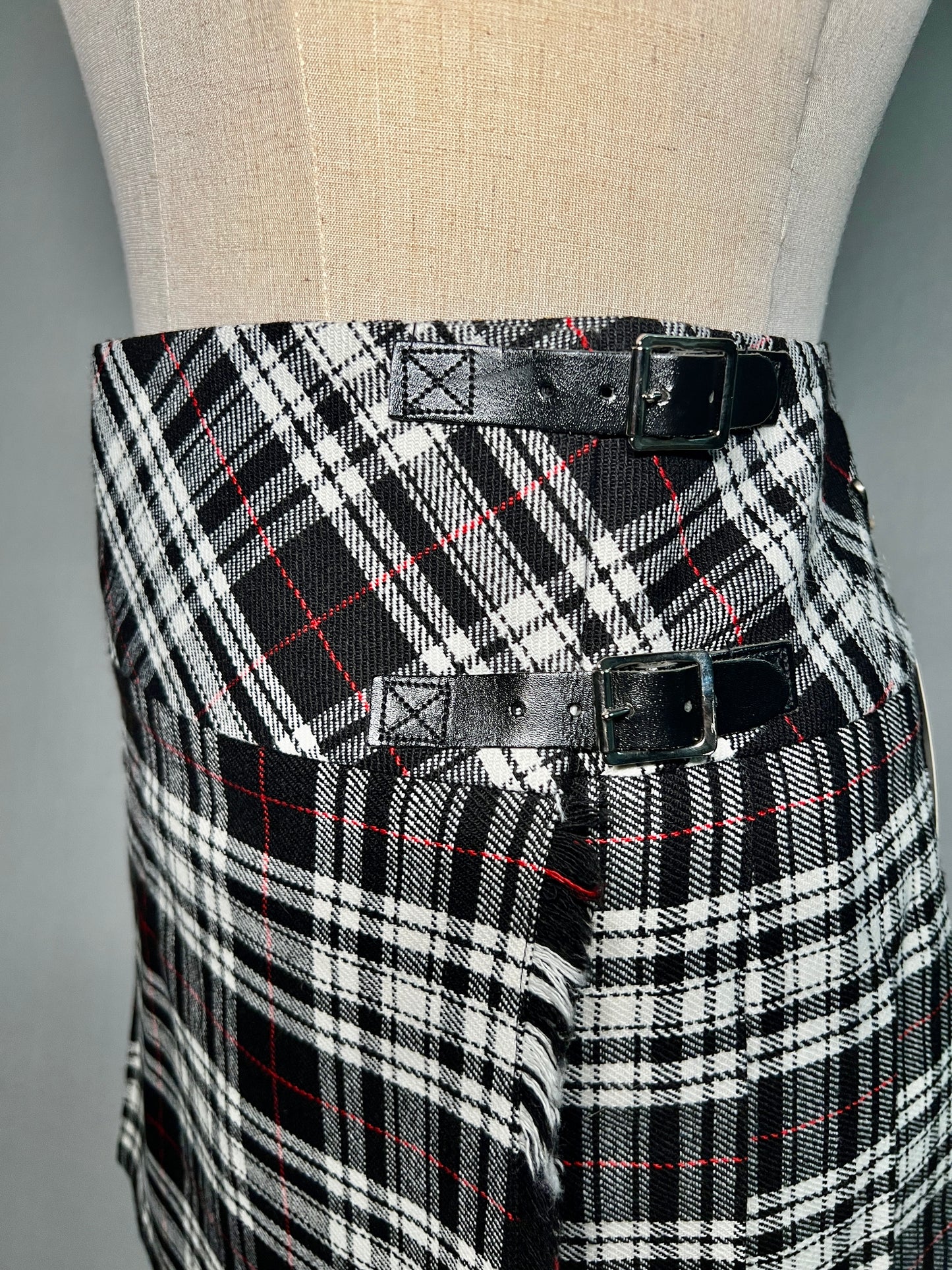 B&W Tartan Skirt