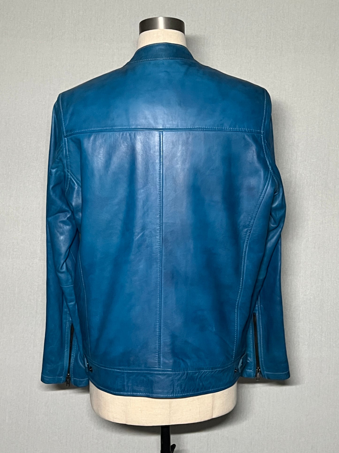 Blue Leather Jacket