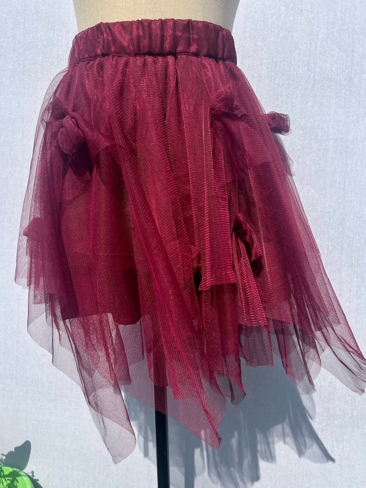 Red Tulle Mini Skirt