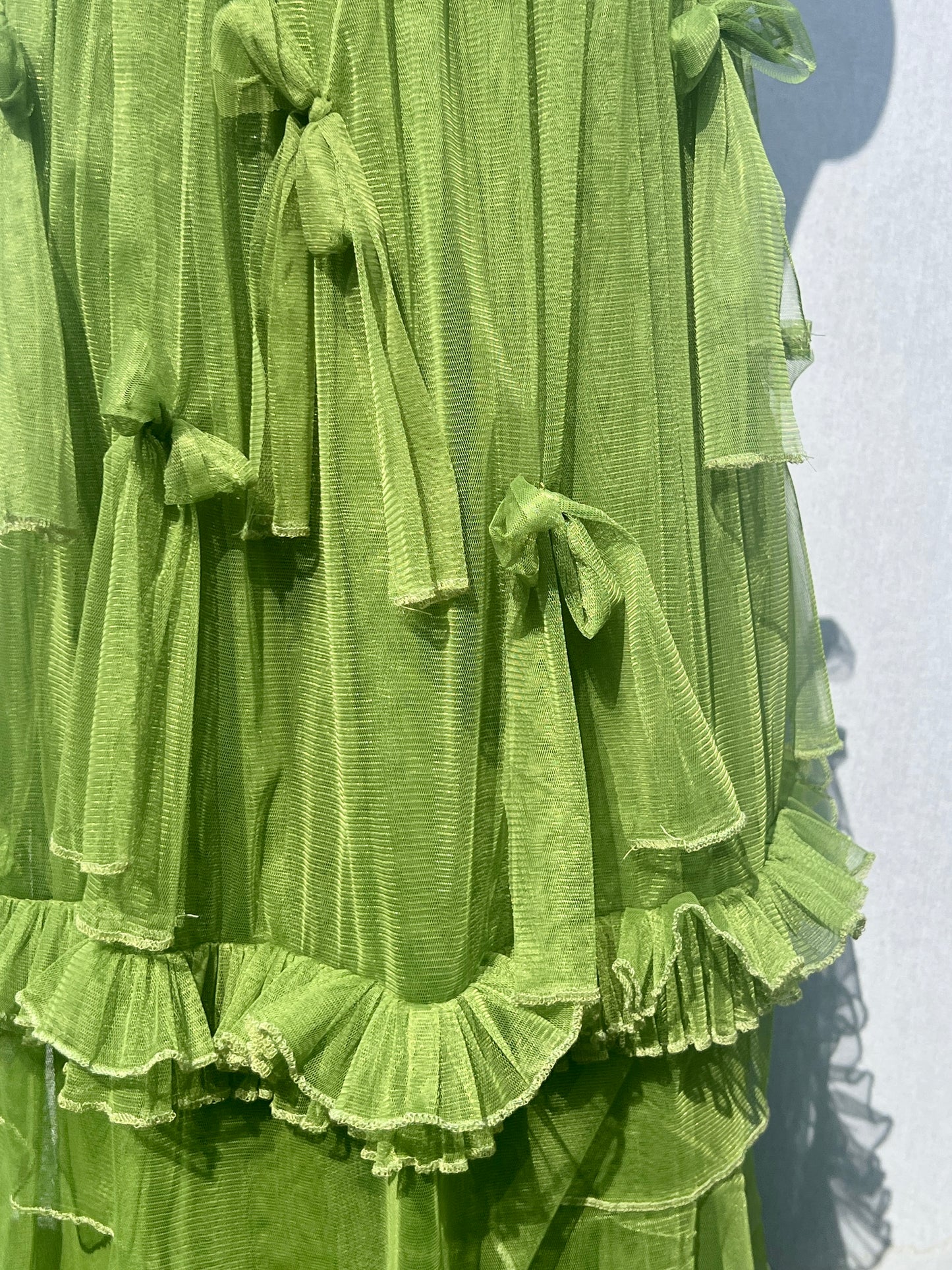 Green Tulle Maxi Skirt