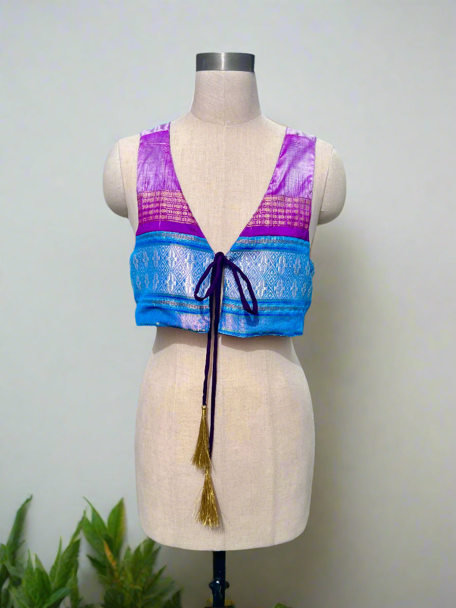 Blue Indian Waistcoat