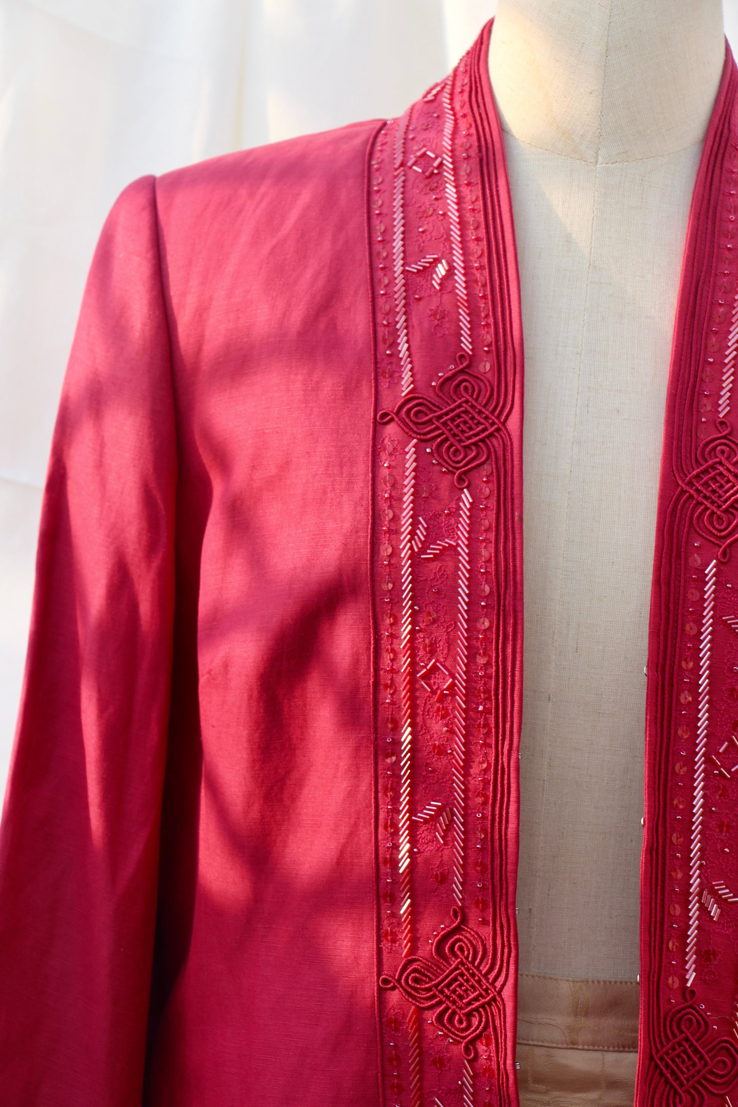 Pink Beaded Blazer
