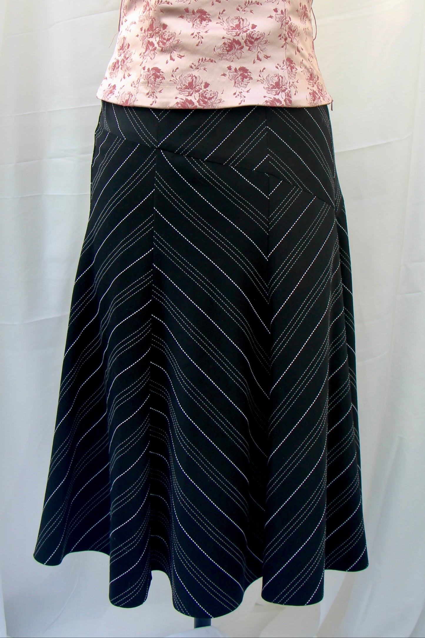 Black Striped Skirt