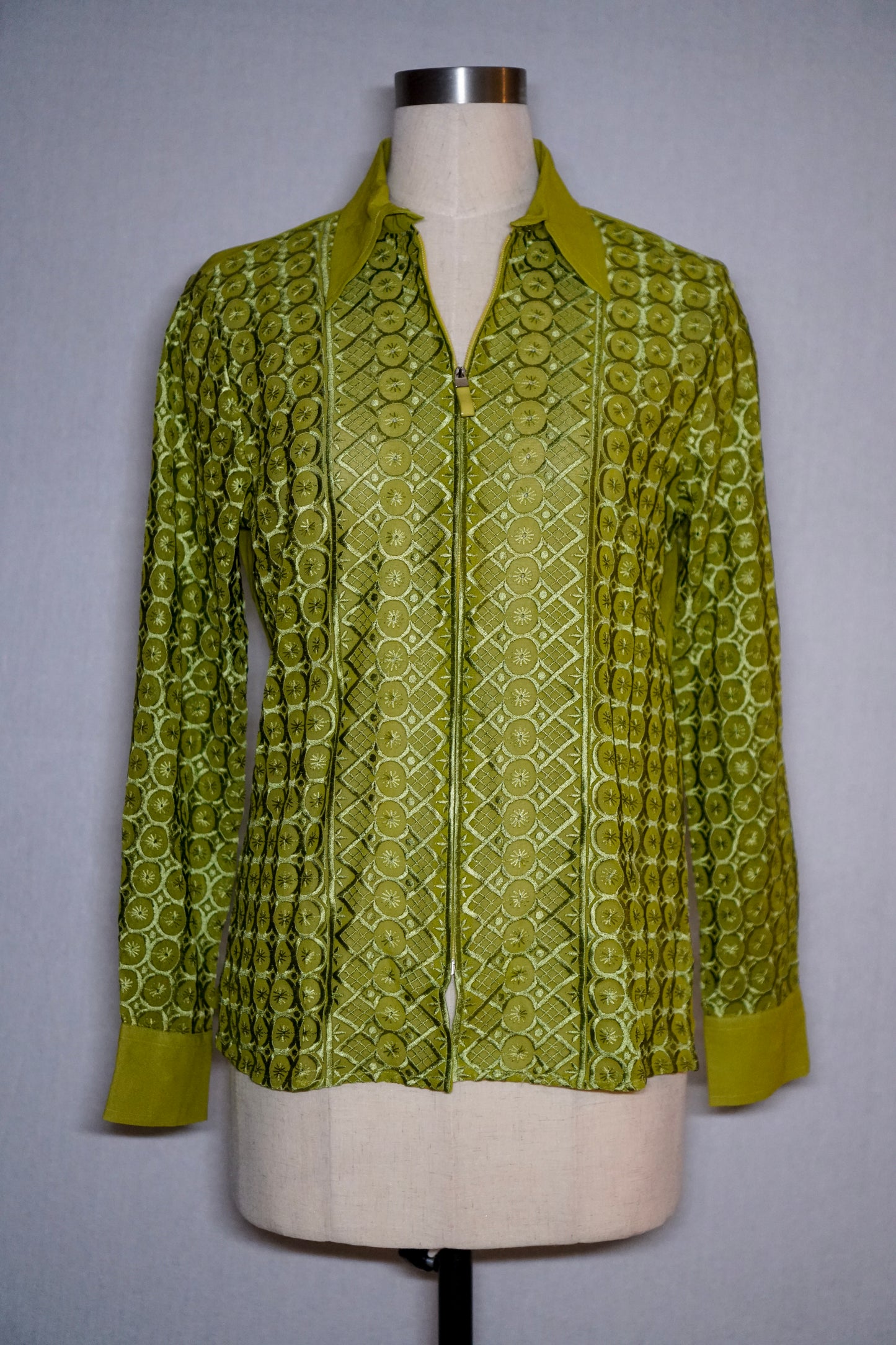 Green 70s Blouse