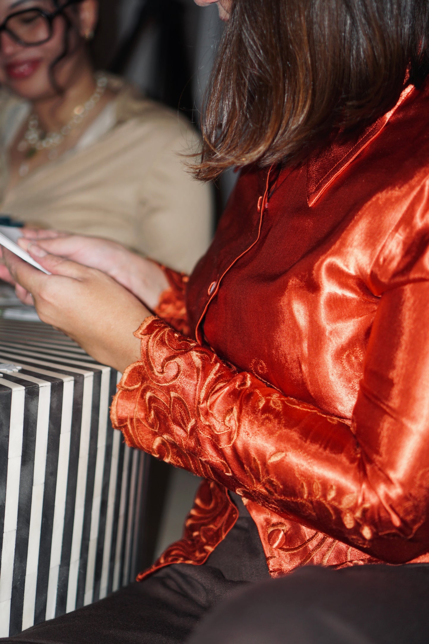 Red 70s Blouse