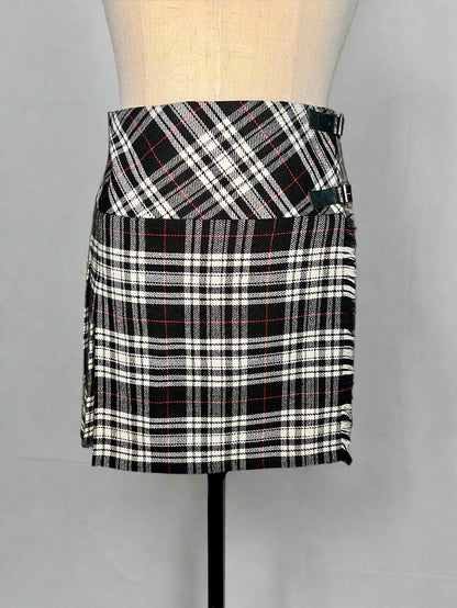 B&W Tartan Skirt