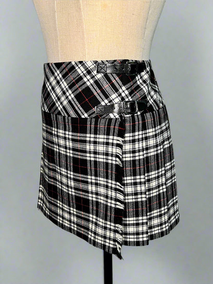 B&W Tartan Skirt