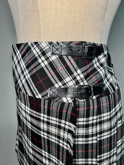 B&W Tartan Skirt