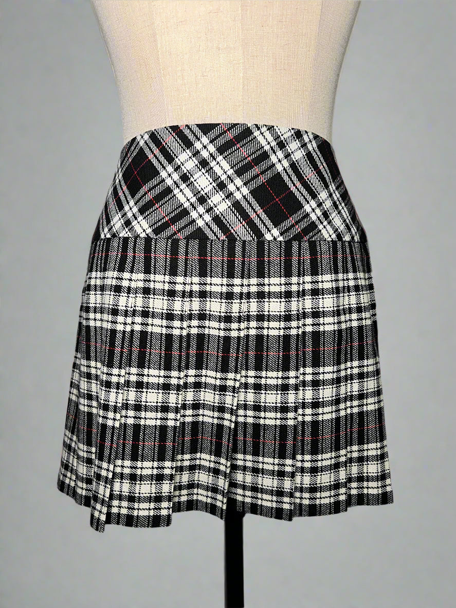 B&W Tartan Skirt