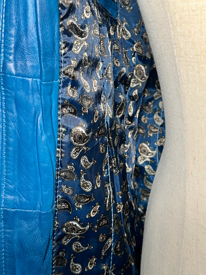 Blue Leather Jacket