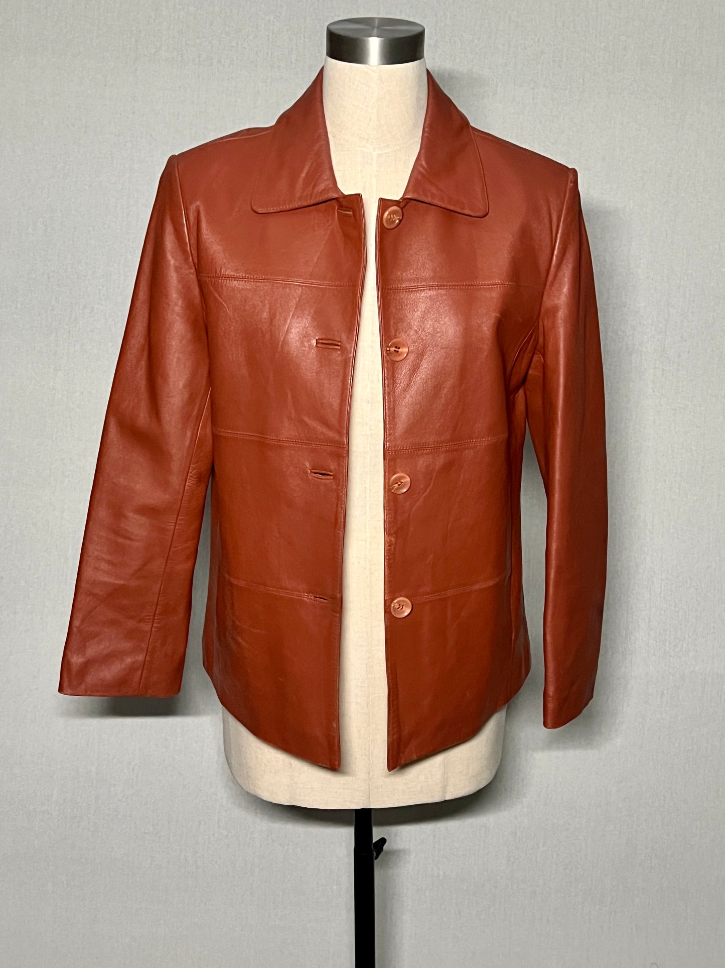 Orange Leather Jacket