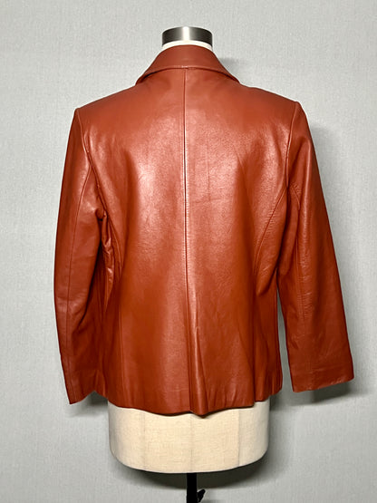 Orange Leather Jacket