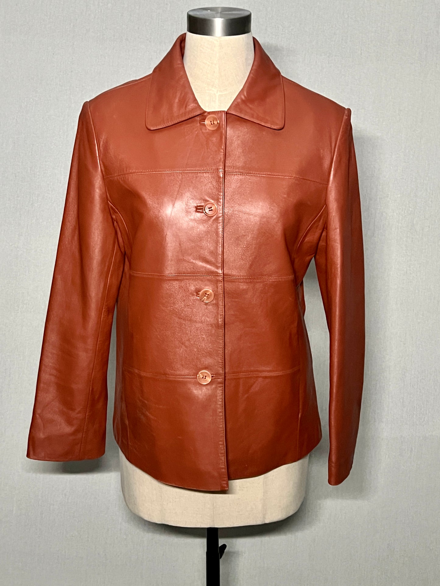 Orange Leather Jacket
