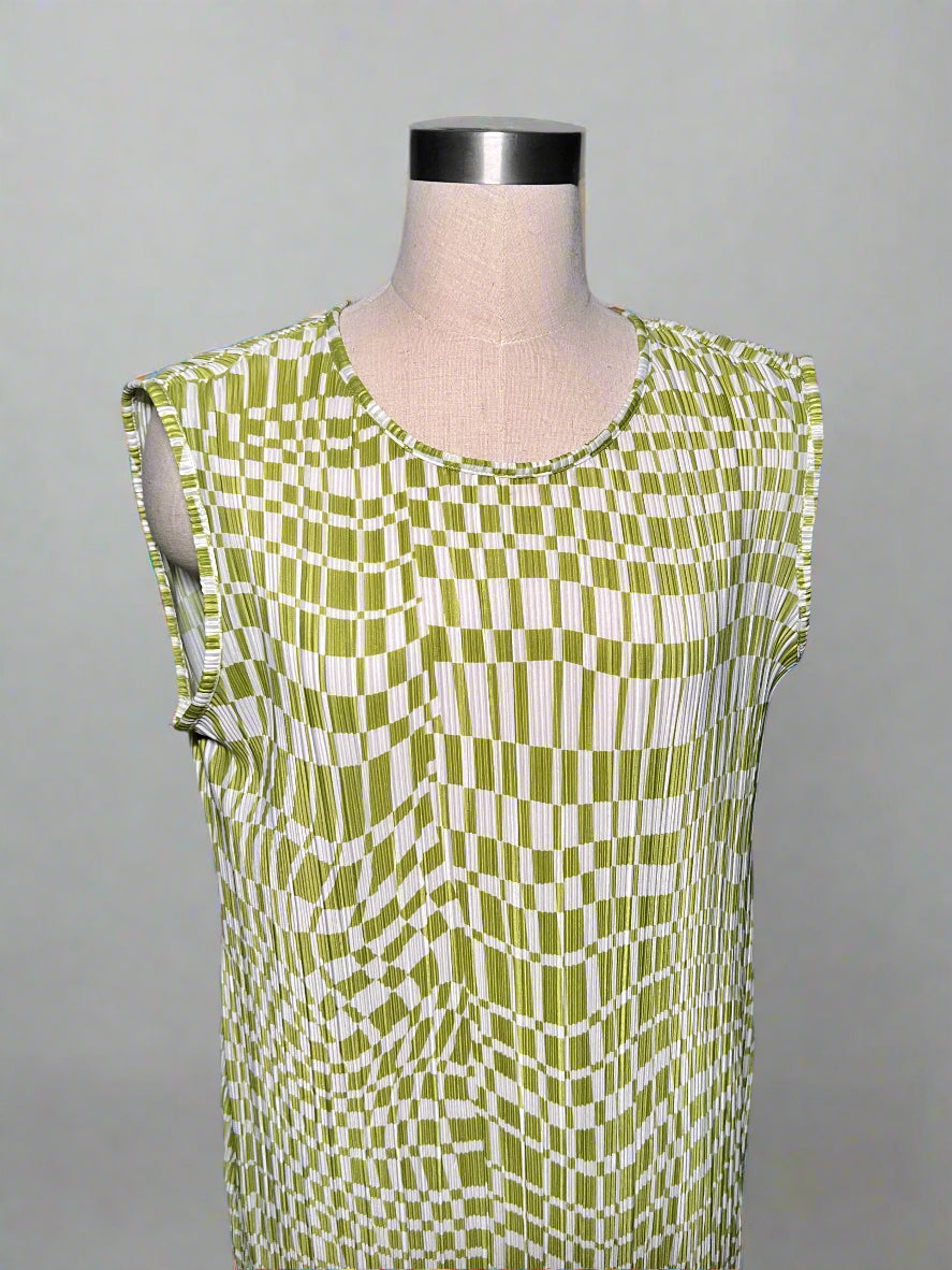 Green Checked Dress