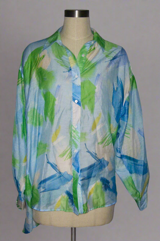 Blue Patterned Shirt