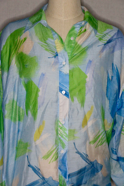 Blue Patterned Shirt