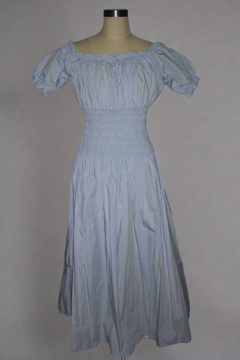 Blue Elasticated Dress