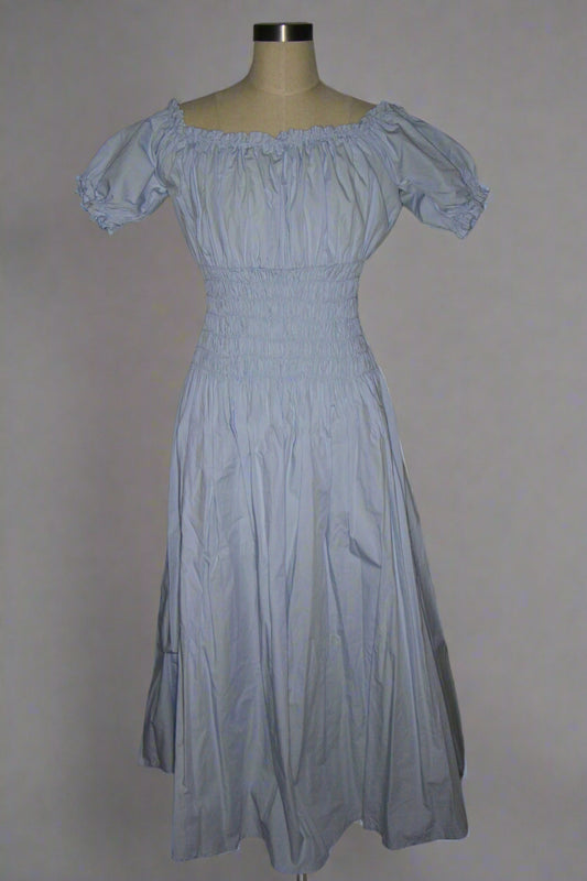 Blue Elasticated Dress