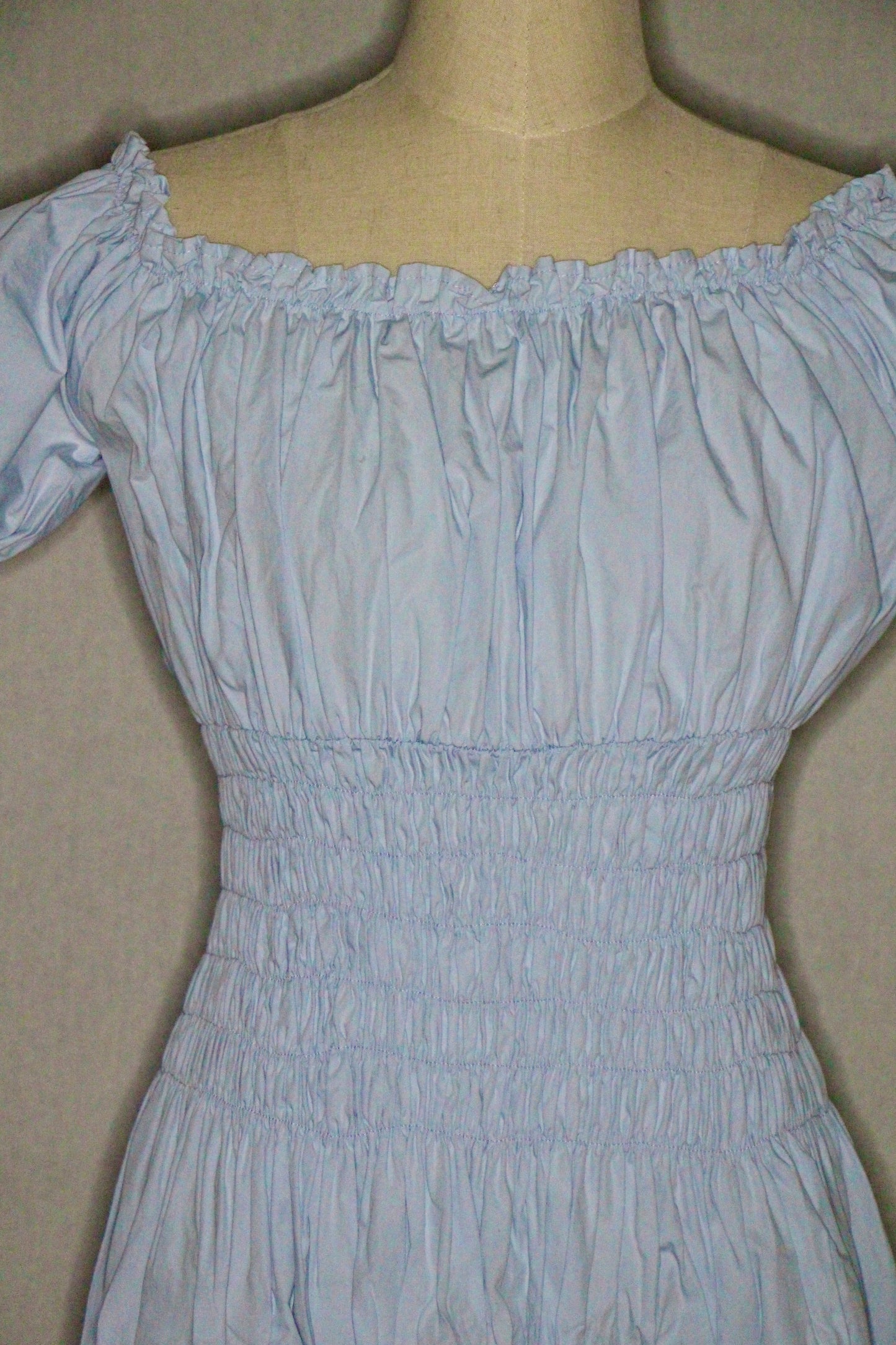 Blue Elasticated Dress