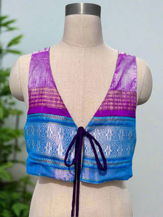 Blue Indian Waistcoat