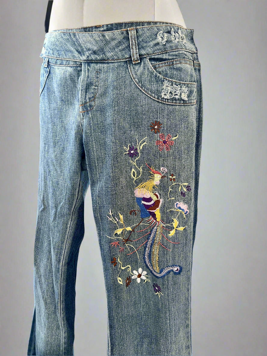 Y2K Embroidered Jeans