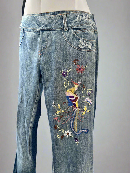 Y2K Embroidered Jeans