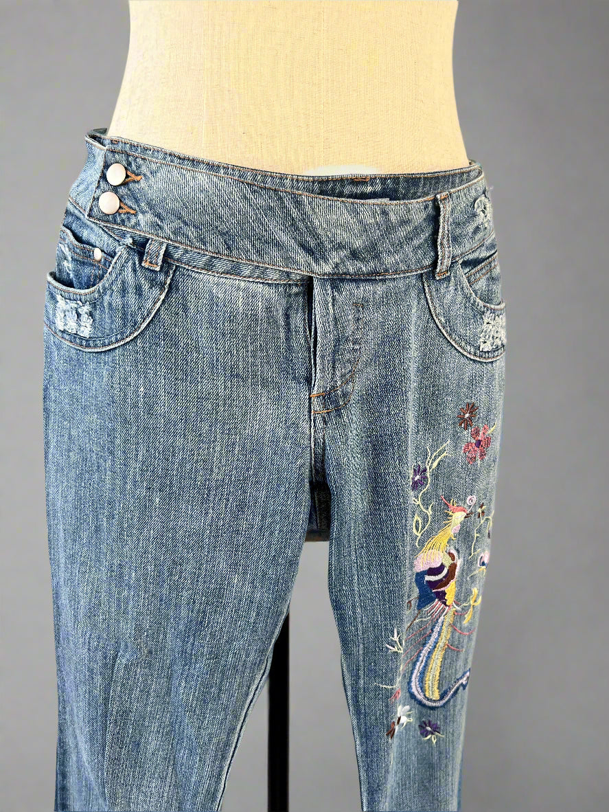 Y2K Embroidered Jeans