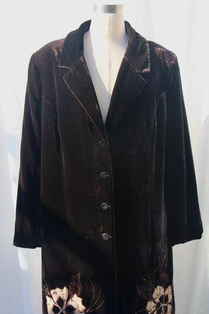Vintage Velvet Embroidered Coat