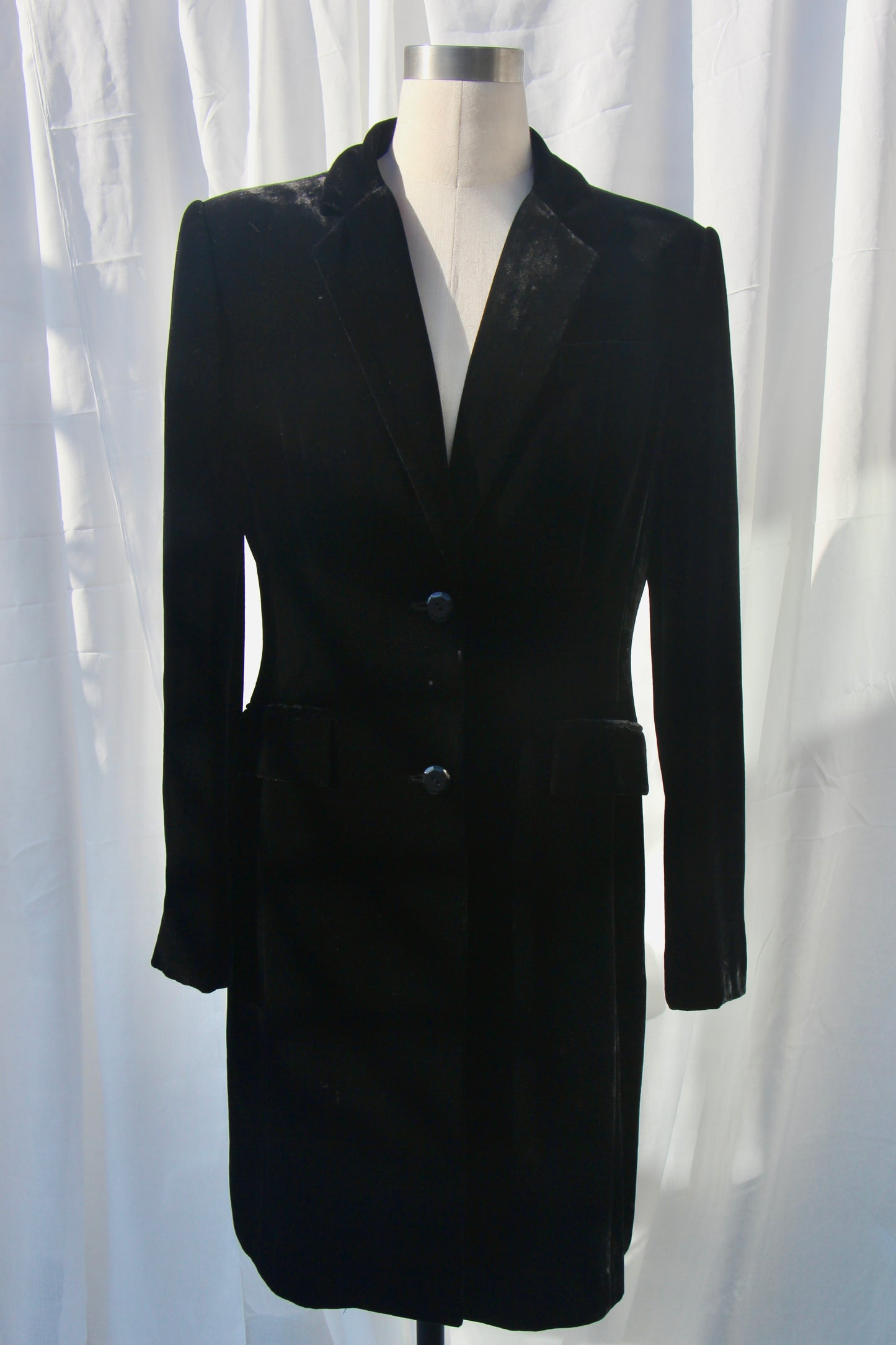 Vintage Black Velvet Coat