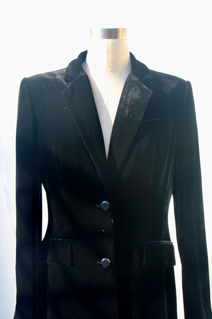 Vintage Black Velvet Coat
