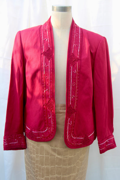 Pink Beaded Blazer