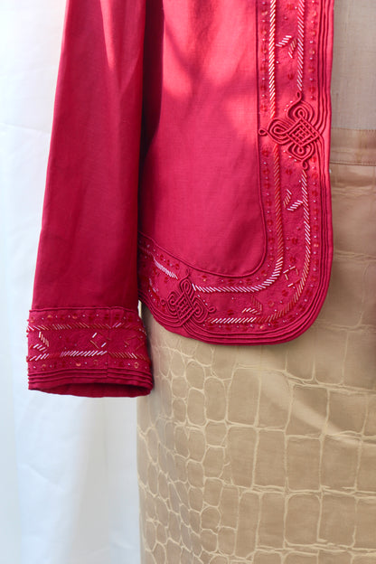 Pink Beaded Blazer