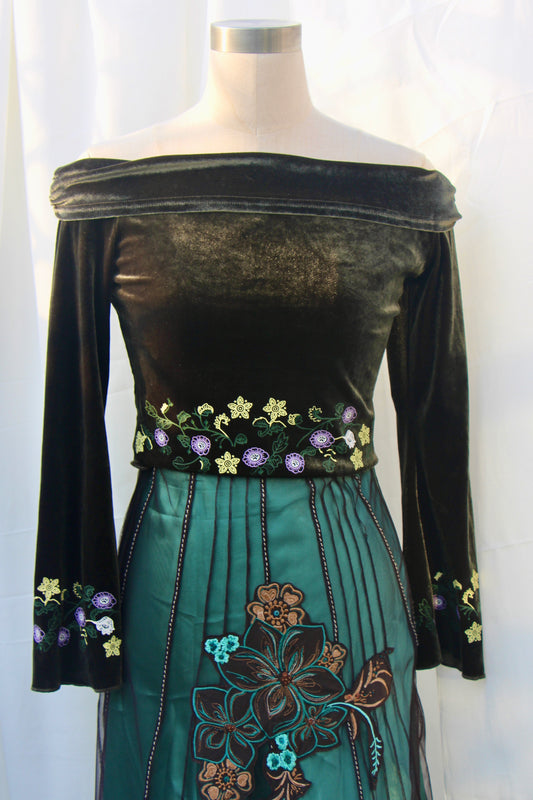 Velvet Off-the-Shoulder Top