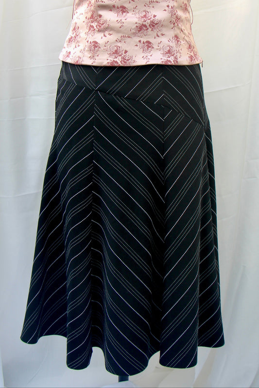 Black Striped Skirt