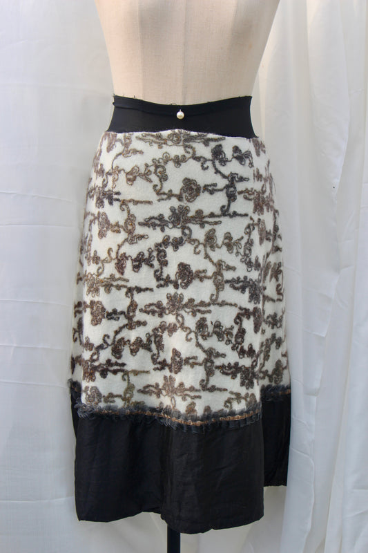 Wool & Mesh Skirt