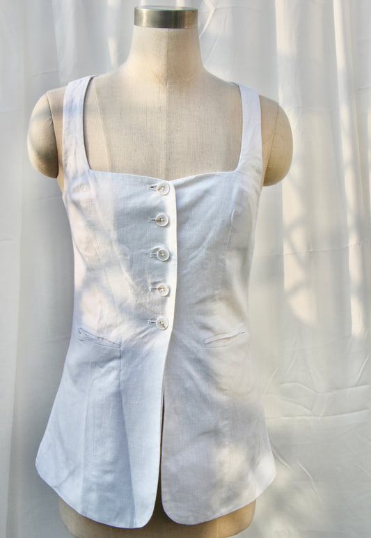 White linen top