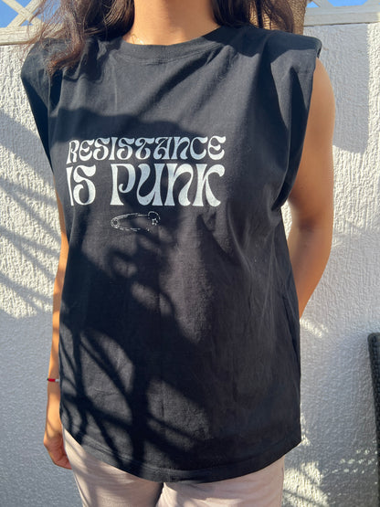 Resistance is Punk T-Shirt Padded Shoulders